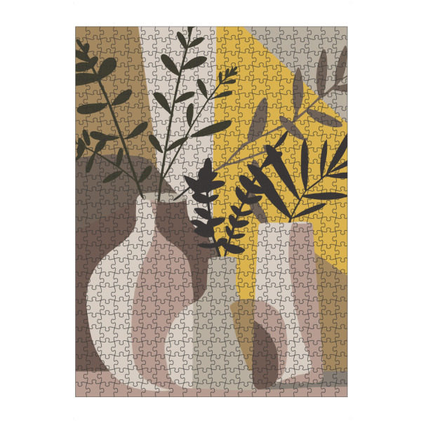 Puzzle Ravensburger "Three Vases" artboxONE - Floral,Abstrakt - Abstrakt,Abstract,Floral,Flowers,Modern,Scandinavian,Colorful - Bild abstrakt
