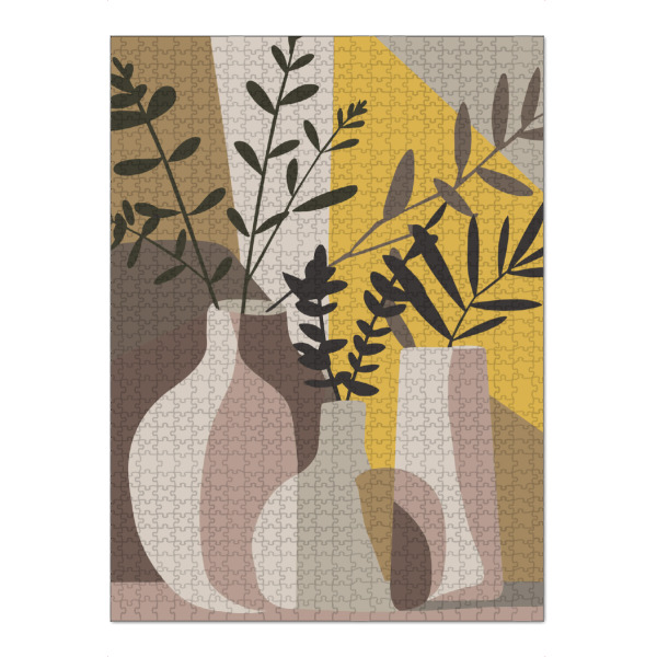 Puzzle Ravensburger "Three Vases" artboxONE - Floral,Abstrakt - Abstrakt,Abstract,Floral,Flowers,Modern,Scandinavian,Colorful - Bild abstrakt