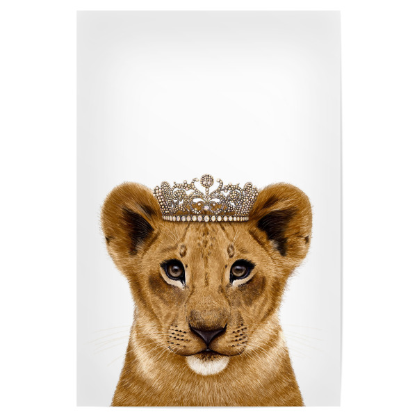 Poster "Löwenprinzessin" artboxONE - Natur,Für Kinder,Tiere,Fashion,Für Mama