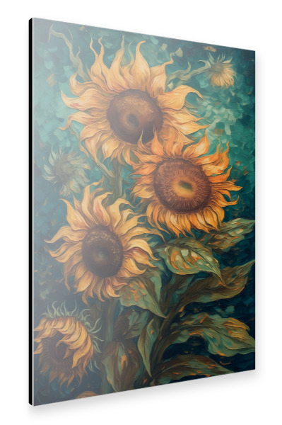Alu-Dibond "Blühende Sonnenblumen" 30x20 cm artboxONE