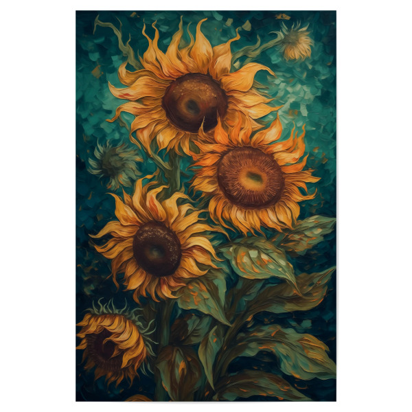 Poster "Blühende Sonnenblumen" artboxONE - Natur,Floral,Abstrakt