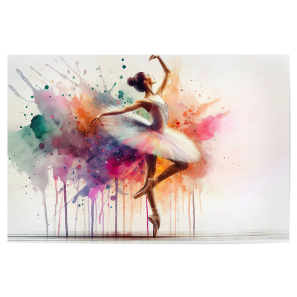 Poster 30x20 cm "Balletttänzerin in Aquarell B" artboxONE - Musik,Sport