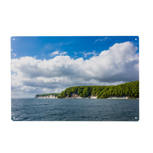 Holzbild "Kreidefelsen und Wolken" artboxONE - Natur,Reise,Reise / Strand und Meer
