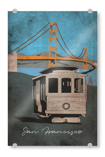 Acrylglasbild "San Francisco Cable Car" artboxONE - Reise,Architektur,Reise / Länder,Städte / San Francisco