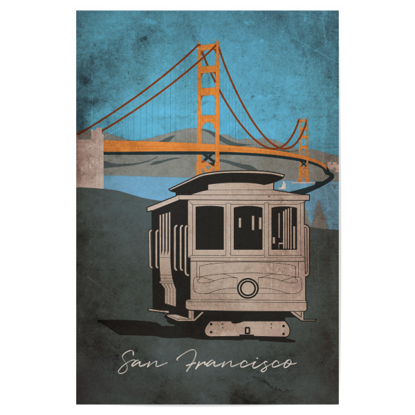 Poster "San Francisco Cable Car" artboxONE - Reise,Architektur,Reise / Länder,Städte / San Francisco