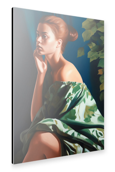Alu-Dibond "Einsame Frau im Sonnenlicht" 30x20 cm artboxONE