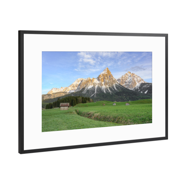 Poster mit Rahmen Schwarz (Metallic) "Ehrwalder Sonnenspitze in Tirol" artboxONE - Natur,Reise,Reise / Länder