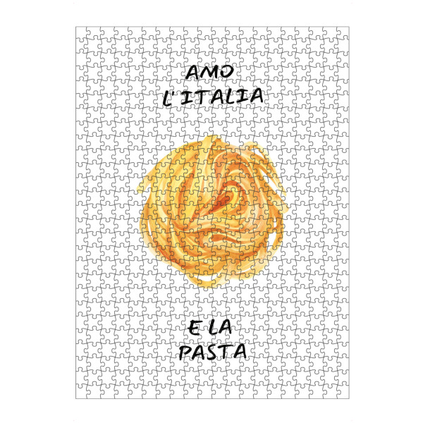 Puzzle Ravensburger "Amo L ́talia et la pasta" artboxONE - Typografie,Essen & Trinken,Reise / Länder
