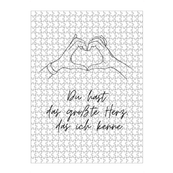 Puzzle Ravensburger "Du hast das größte Herz" artboxONE - Typografie,Liebe,Für Mama,Für Papa