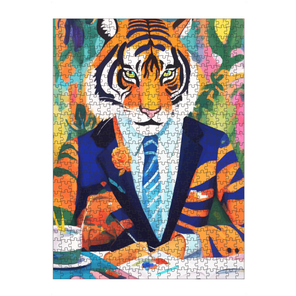 artboxONE Puzzle "Bunter Tiger im Anzug" artboxONE - Tiere,Lustig