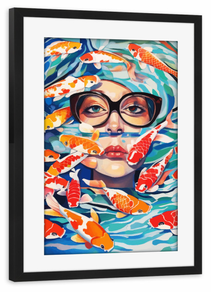 Poster mit Rahmen schwarz "Standpunkt" artboxONE - Tiere,Abstrakt