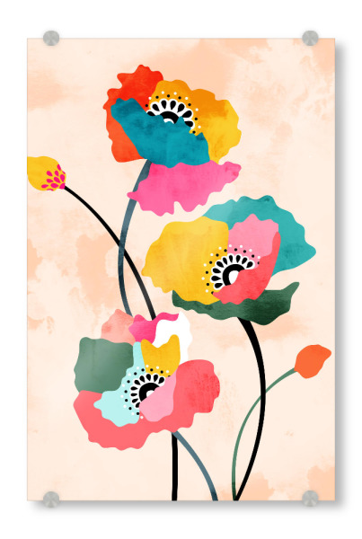 Acrylglasbild "Dopamin blumig" artboxONE - Floral