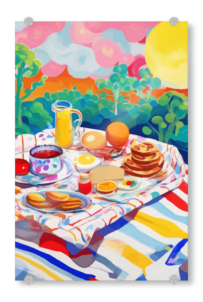 Acrylglasbild "Frühstückspicknick" artboxONE - Abstrakt