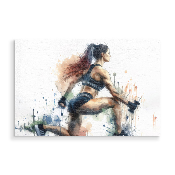 Holzbild "Fitnessübung B" artboxONE - Sport,Sport / Motivation