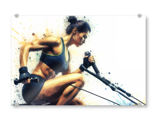 Acrylglasbild "Fitnessübung L" artboxONE - Sport,Sport / Motivation