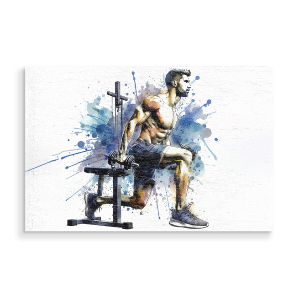 Holzbild "Fitnessübung M" artboxONE - Sport,Sport / Motivation