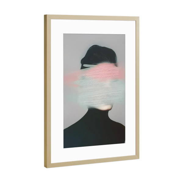 Poster mit Rahmen Gold "Contemporary woman" artboxONE - Abstrakt