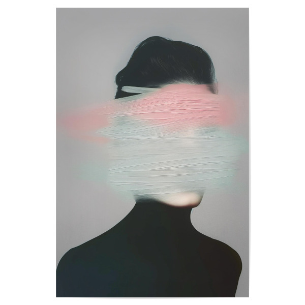 Poster "Contemporary woman" artboxONE - Abstrakt - Abstract,Woman,Contemporary,Movement,Abstract art,Modern,Ink,Brushstroke,Acrylic,Artistic painting