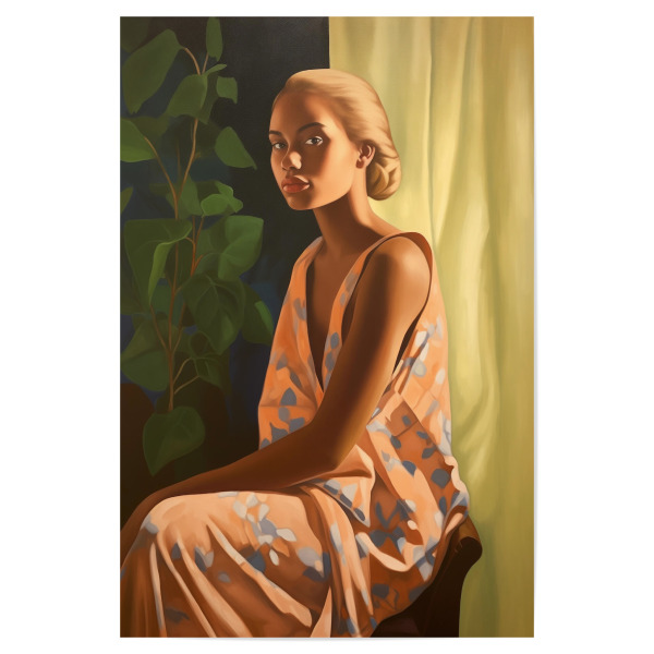 Poster "Junge Frau am Morgen" artboxONE - Floral,Menschen
