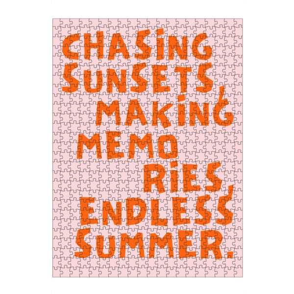 artboxONE Puzzle "Chasing sunsets, making memories" artboxONE - Typografie,Reise / Strand und Meer,Festivals
