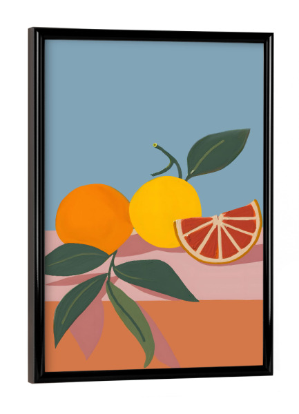 Poster mit schwarzem Rahmen "Italienischer Sommertisch" artboxONE - Abstrakt