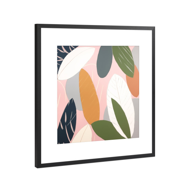 Poster mit Rahmen Schwarz (Metallic) "Sanfte Blütenwelt" artboxONE - Natur,Floral,Abstrakt