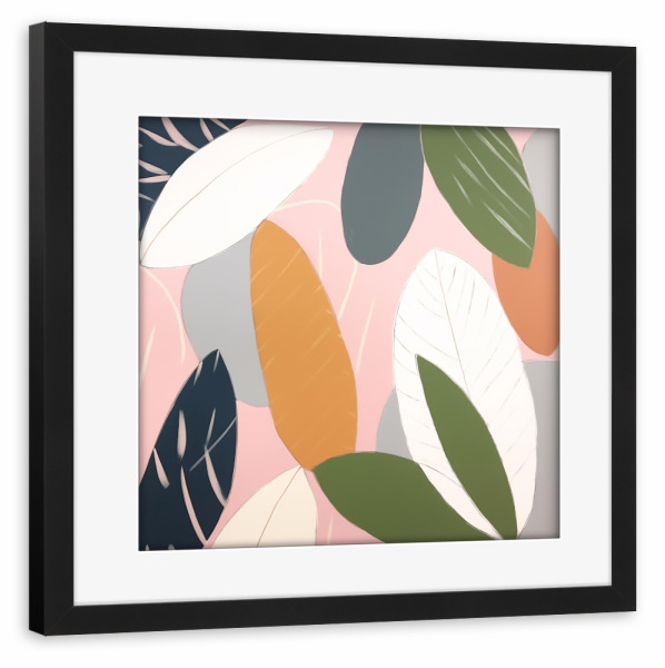 Poster mit Rahmen schwarz "Sanfte Blütenwelt" artboxONE - Natur,Floral,Abstrakt