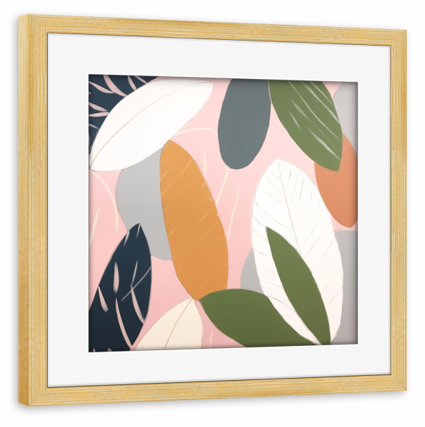 Poster mit Rahmen kiefer "Sanfte Blütenwelt" artboxONE - Natur,Floral,Abstrakt