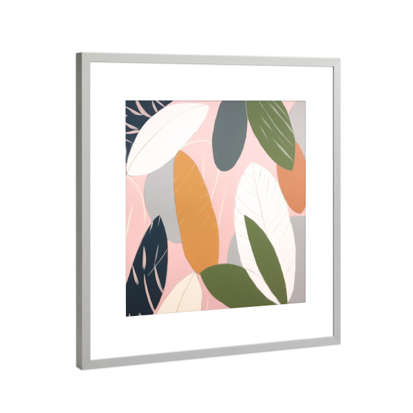 Poster mit Rahmen Silber "Sanfte Blütenwelt" artboxONE - Natur,Floral,Abstrakt