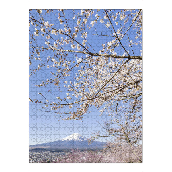 Puzzle Ravensburger "Bezaubernder Fuji bei Kirschblüte" artboxONE - Natur,Reise / Asien