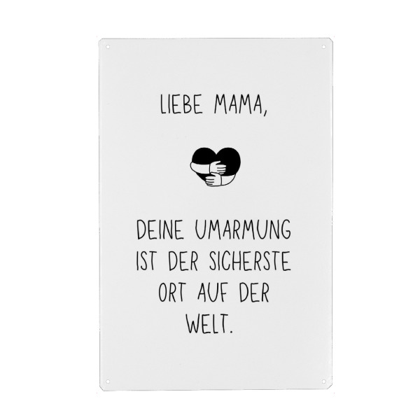 Holzbild "Mama, deine Umarmung" artboxONE - Typografie,Liebe,Für Mama