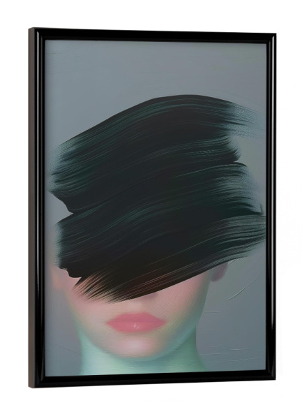 Poster mit schwarzem Rahmen "Contemporary woman face paint" artboxONE - Abstrakt