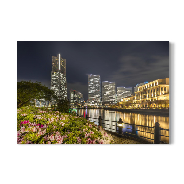 Galerie-Print "Yokohama Skyline bei Nacht" 30x20 cm artboxONE