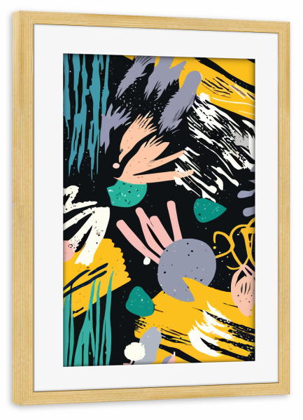 Poster mit Rahmen kiefer "Odyssee im Weltraum" artboxONE - Abstrakt