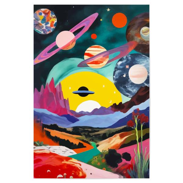 Poster "Die innere Raumlandschaft" artboxONE - Abstrakt,Galaxy
