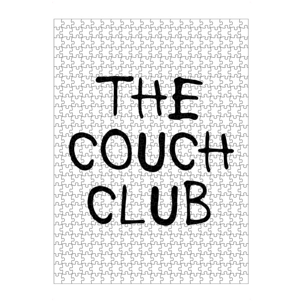 Puzzle Ravensburger "The couch club" artboxONE - Typografie,Schwarzweiß - Couch,Club,Typo,Typografie,Schwarzweiß,Chillen,Relaxen,Entspannen