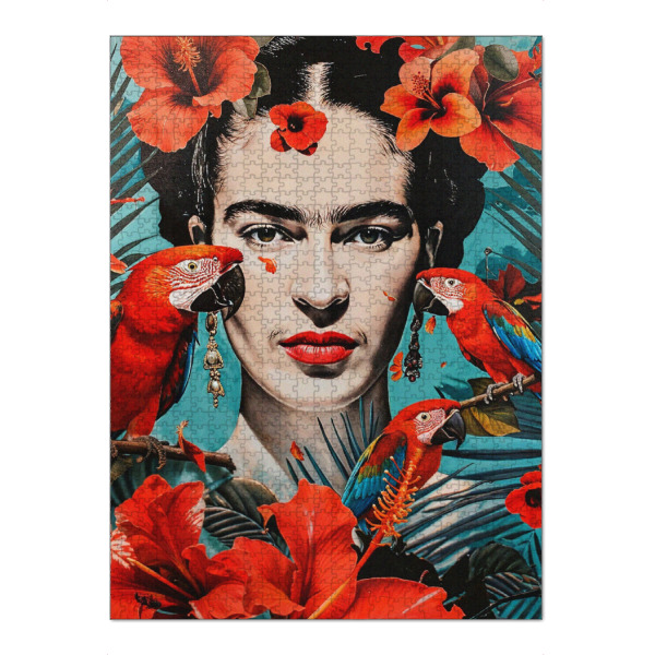 Puzzle Ravensburger "Frida Kahlo floral" artboxONE - Floral,Tiere,Menschen