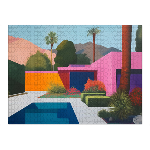 Puzzle Ravensburger "Sonnige Oase der Farben" artboxONE - Natur,Architektur,Geometrie
