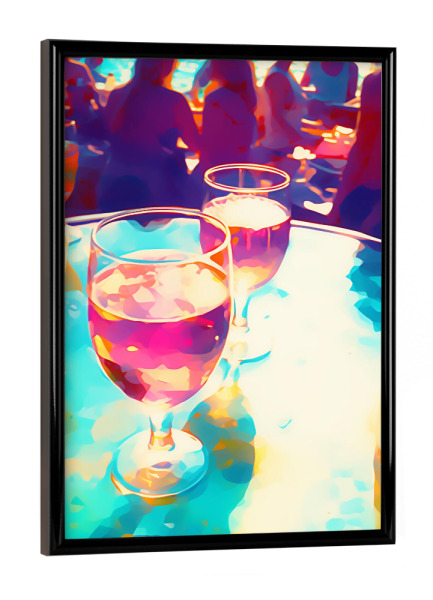 Poster mit schwarzem Rahmen "Bunter Pooltraum" artboxONE - Abstrakt,Reise / Strand und Meer,Essen & Trinken / Alkohol