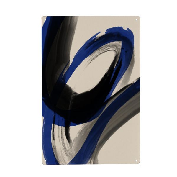 Holzbild "Schwarz Und Blau (Two)" artboxONE - Abstrakt,Für Mama,Für Papa