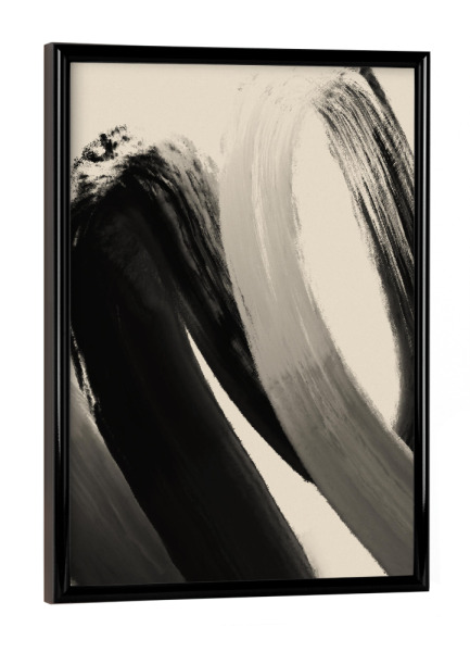Poster mit schwarzem Rahmen "Black Strokes (23)" artboxONE - Abstrakt,Für Mama,Für Papa