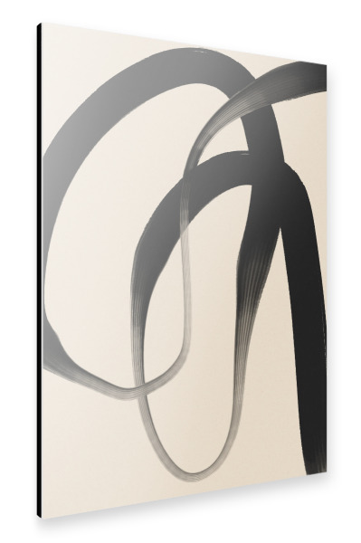 Alu-Dibond "Black Strokes (24)" 30x20 cm artboxONE