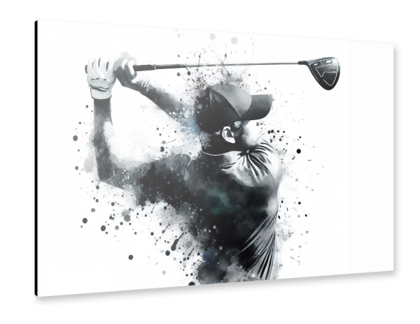 Alu-Dibond "Golfspieler F" 30x20 cm artboxONE