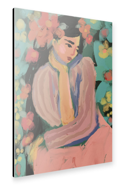 Alu-Dibond "Sora In Flower Garden" 30x20 cm artboxONE