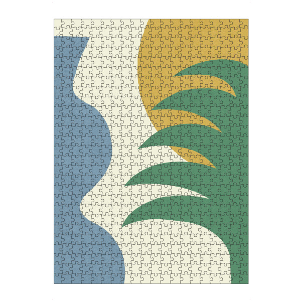 Puzzle Ravensburger "Mediterranes abstraktes Goldgrün" artboxONE - Natur,Abstrakt