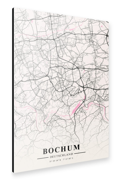 Alu-Dibond "Stadt Bochum" 30x20 cm artboxONE
