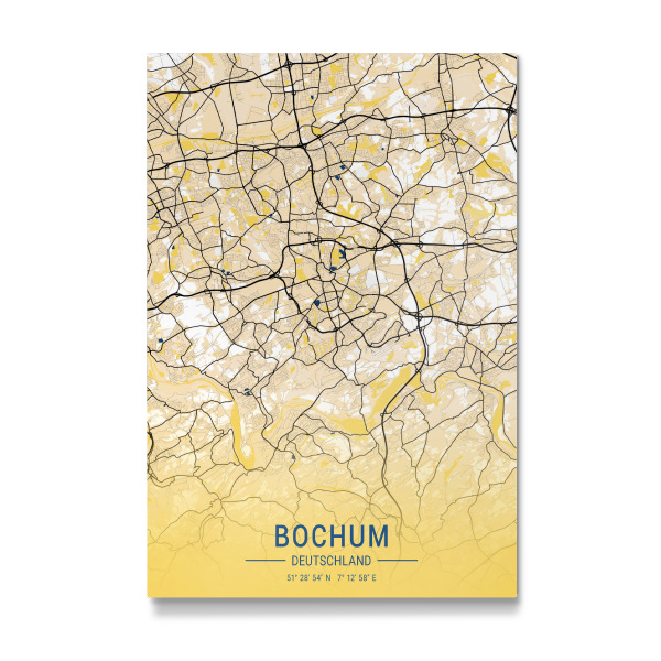 Galerie-Print "Plan von Bochum" 30x20 cm artboxONE