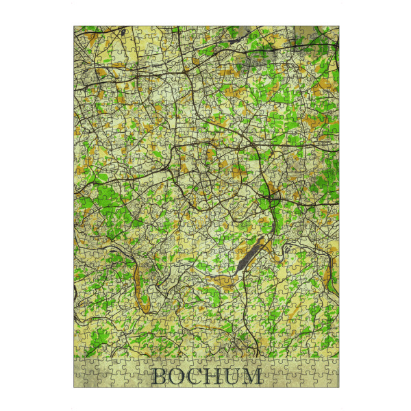 artboxONE Puzzle "Bochum Vintage City Map" artboxONE - Städte / Weitere,Kartografie
