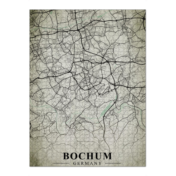 Puzzle Ravensburger "Bochum Vintage CityMap" artboxONE - Städte / Weitere,Kartografie