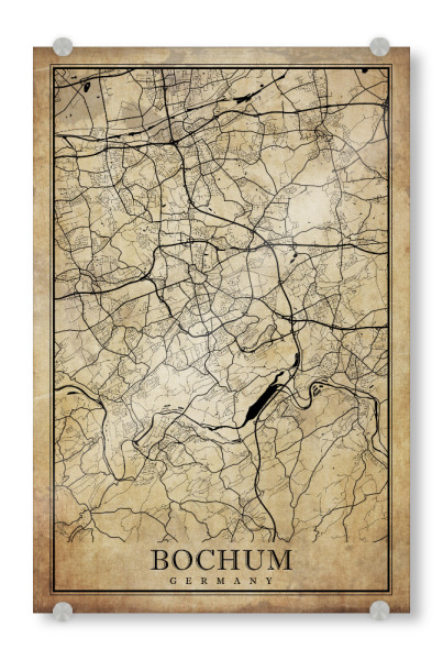 Acrylglasbild "Bochum Vintage City" artboxONE - Städte / Weitere